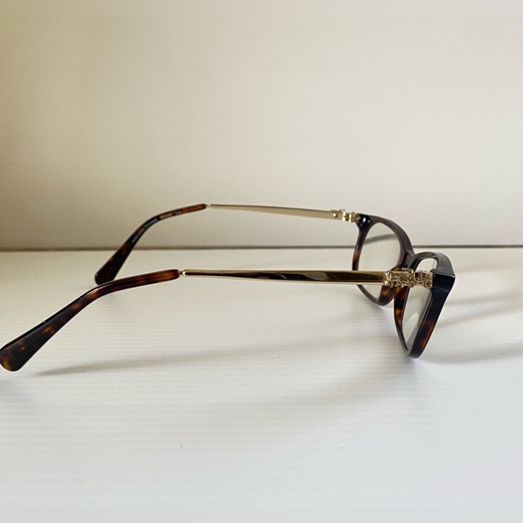 Coach Eyeglasses HC6110 Frame Dark Tortoise 5485 Size 50-16-140 Gold Accent Logo - Picture 9 of 13